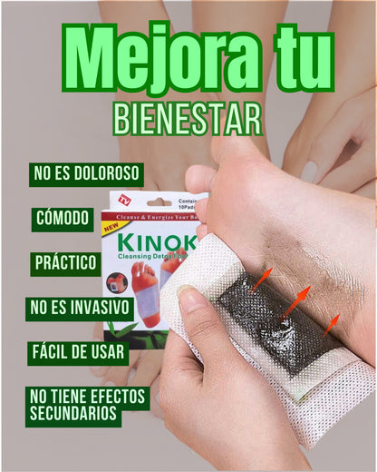 Parches desintoxicantes KINOKI para pies - CAJA X10